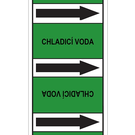 Značení potrubí, chladicí voda